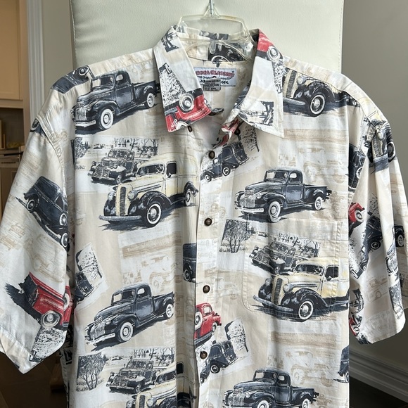 Boca Classics Vintage Cars Cotton Button Down Short Sleeve Shirt Size XL - Picture 7 of 11